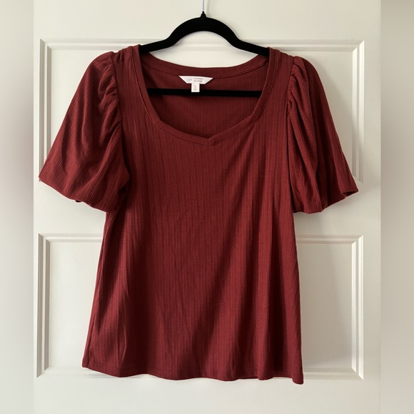 Lauren Conrad Rusty Brown/Orange Top - Picture 1 of 5